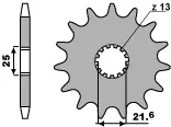 Značkový PBR řetězové kolo přední 564 16 18NC SUZUKI GSXR 600/750, GSR 600 (JTF520.16) (ŘETĚZ 525) (MADE IN ITALY)